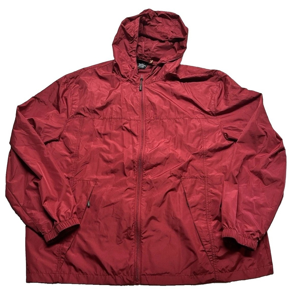 SCOTTeVEST TEC Rain Wind Breaker Jacket Hood Men 3XL Red